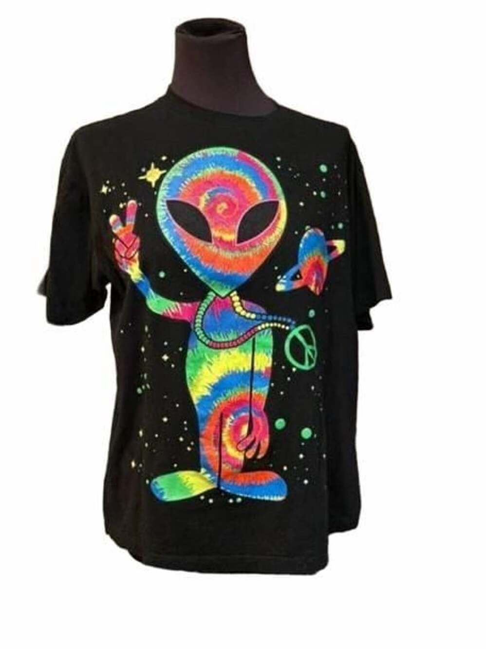 Olimpus VIP Alien Graphic T-Shirt Size Large Black